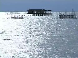 fishing hut Stock Footage