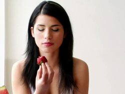 Strawberry Girl Stock Footage