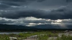 Storm clouds Time Lapse Reservoir Area Stock Footage