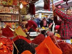 SPICE TRADER AND STALL Stock Footage