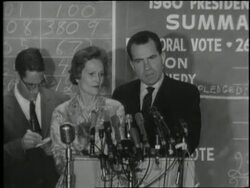 United States Vice President Richard Nixon concedes the 1960 Presidential Election to President Elect John F. Kennedy. News Clip