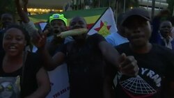 Zimbabweans celebrate Mugabe's resignation Instructional Video