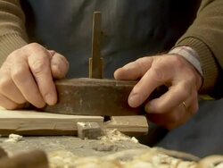 HD SLOW-MOTION: Old Fashion Carpentry Stock Footage