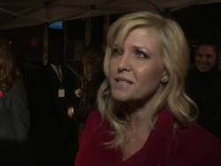 INTERVIEW Ashley Jensen on Christmas, black socks, Arthur Christmas, animation, being a mum, Christmas at the Arthur Christmas Regent Street Switch on the Christmas Lights at London England. (Footage by WireImage Video/Getty Images Entertainment Video) Stock Footage