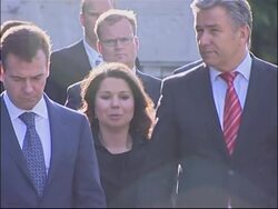 President Medvedev visits monument to Russian soldiers News Clip