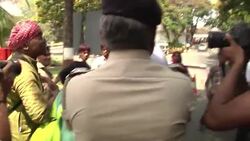 Survivors of 1984 Bhopal gas leak rally outside Dow office demanding compensation News Clip