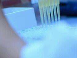 Scientist and bio lab experiment Stock Footage