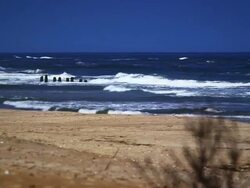 Old Shipwreck on North Carolina Beach Stock Footage