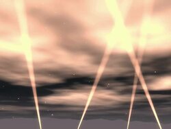 Spotligths in the night sky Stock Footage