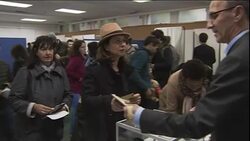 French Citizens Vote at the Embassy in London News Clip