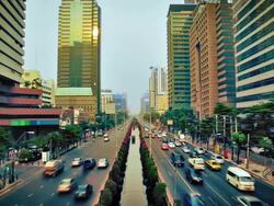 Sunrise in the city Stock Footage