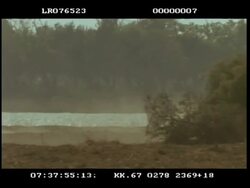 High speed - WA Lioness chasing Impala (Aepyceros melampus), Pan left, following impala leaping along sunlit water's edge Stock Footage
