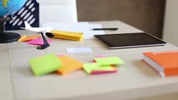 Modern desk Stock Footage