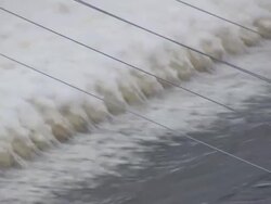 MS St anthony falls on mississippi river / Minneapolis, Minnesota, United States  Stock Footage