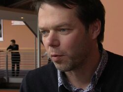 INTERVIEW: Hans-Christian Schmid on why he chose the story at Home for the Weekend (Was Bleibt) Interview: at Berlinale Palace on February 15, 2012 in Berlin, Germany. (Footage by WireImage Video/Getty Images Entertainment Video) Stock Footage