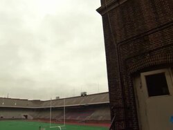 ATMOSPHERE - University of Pennsylvania football stadium Stock Footage