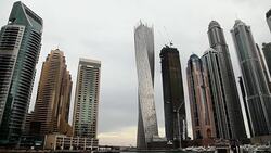 Dubai skyscrapers Stock Footage