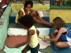 World Cup Murals In Santa Marta Favela Stock Footage