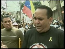 Protests in Caracas and New York against Chavez's constitutional reform News Clip
