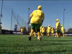 Footballing grannies show off skills and raise money for Mandela charity News Clip