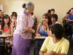 College student cheating in a exam Stock Footage