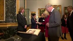 Prince Charles and Camilla, Duchess of Cornwall visit Fitzwilliam Museum in Cambridge News Clip