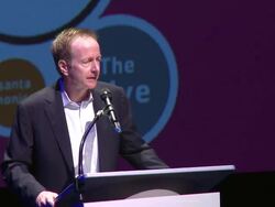 SPEECH - Austin Beutner at Broad Stage Director Dale Franzen Announces Jazz Council And $2.5 Million In Lead Gifts For Artistic Incubation Stock Footage