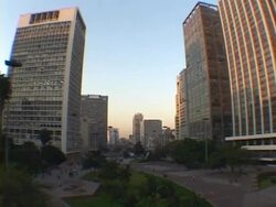 MS, FISH EYE, TD, Brazil, Sao Paulo, Anhangabau Valley Stock Footage