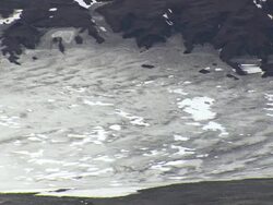 WS AERIAL ZO View of red lava plain / Iceland Stock Footage