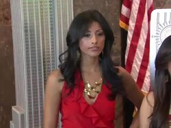 Reshma Shetty, Rani Mukherjee and Gulshan Grover, FIA President Bipin Patel and guests Stock Footage