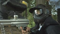 HD SLOW MOTION: Business Team Playing Paintball Stock Footage