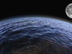 Moon Over Sea Stock Footage