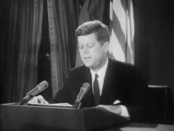 JFK Cuban Missile Crisis speech - Part 2 of 14 Stock Footage