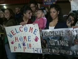 US soldiers return from Iraq War Stock Footage