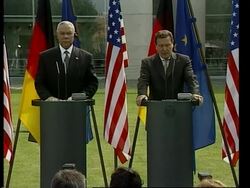 Press conference by Powell and Schroeder Instructional Video