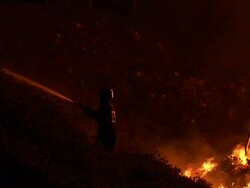 HD: Firefighter In Action Stock Footage