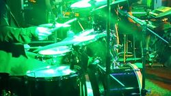 Drum set at concert. Stock Footage