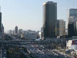 Guomao International Trade Center (CBD) in Beijing Stock Footage