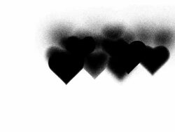 HEARTS : black, one heart red, white back (TRANSITION) Stock Footage