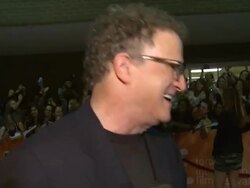 INTERVIEW: Albert Brooks (with Kimberly Shlain) on working with the director, on the violent scenes and how he dealt with them at the 'Drive' Premiere - 2011 Toronto International Film Festival at Toronto ON. Stock Footage