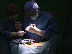 MS Surgeon working on surgery / Cagliari, Sardinia, Italy Stock Footage