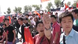 VOICED : Anti-Japan protests as Chinese boats News Clip