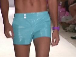 Models walk the runway during the AZ Araujo swimwear 2012 show Stock Footage