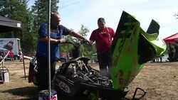 With no snow in sight Canadians race their snowmobiles on water News Clip