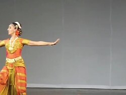 MS Kuchipudi dancer performing kuchipudi dance / Delhi, Delhi, India Stock Footage