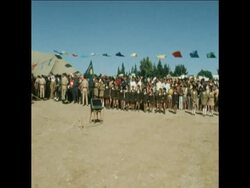 SYND 13/06/74 KING HUSSEIN VISITS MADABA CITY News Clip