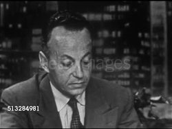 1952: PROGRAM EXPOSITION: Anchor Frank Blair sitting behind desk w/ Dr. Walter Regal, SOT Regal saying today's rockets not maneuverable, still convinced that some are visitors from another planet, Blair asking why we haven't gone to another planet. Instructional Video