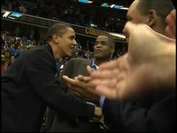 President Barack Obama took a break from politics Friday to sit courtside at a basketball game between his hometown team Chicago Bulls and the Washington Wizards. News Clip