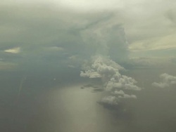Clouds and shadows on Timor Sea from the air, Australia Stock Footage