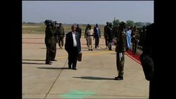 WRAP 4:3 Al-Bashir visits South Sudan ahead of vote, Kiir, al-Bashir sots News Clip